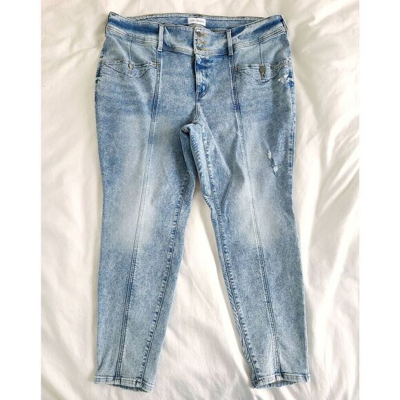 Lane Bryant Jegging Jeans Women's Plus Size 24 Blue Denim Flex Magic Waistband H - Picture 4 of 8